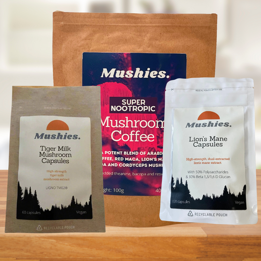Brain Power Bundle - Nootropic Coffee, Lion's Mane and Tiger Milk Capsules