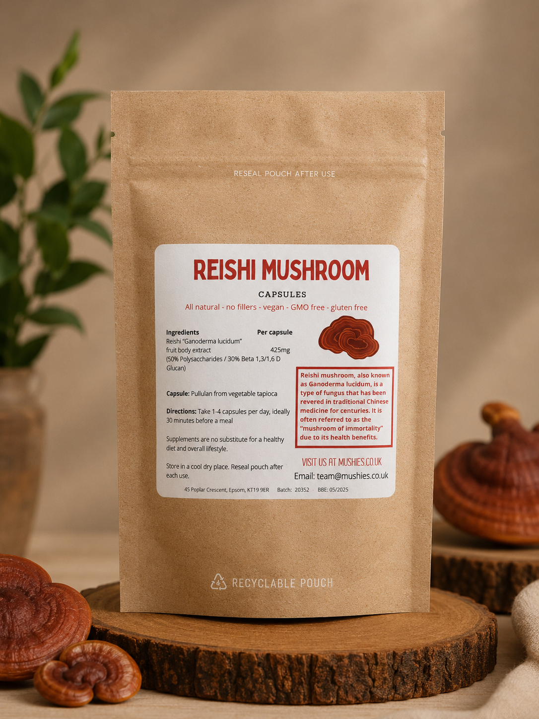 Reishi Capsules (High Strength)