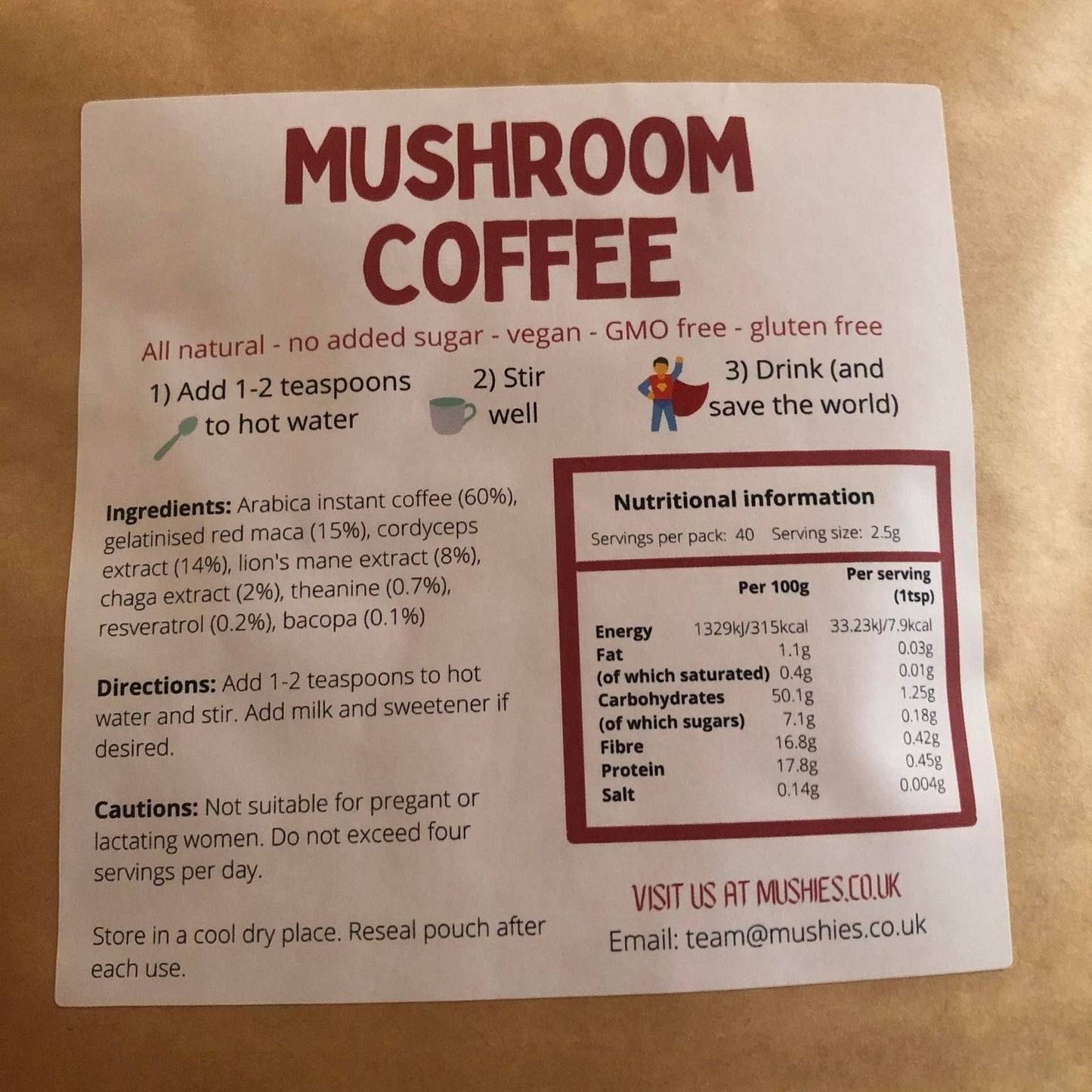 Super Nootropic Mushroom Coffee