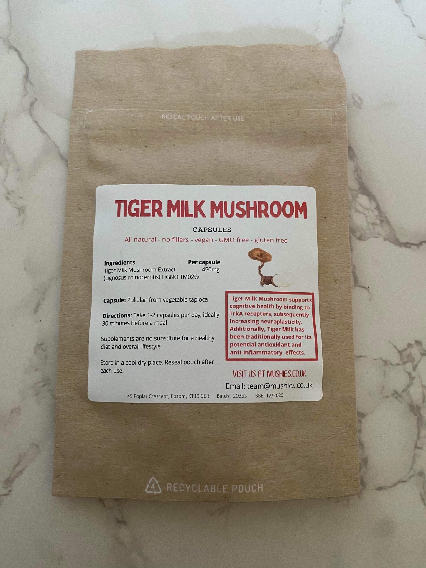 Tiger Milk Mushroom Capsules (High Strength)